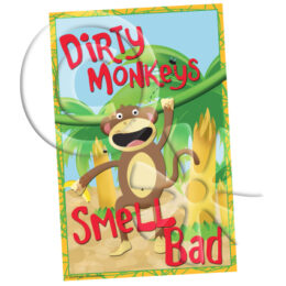Long Division Poster - Dirty Monkeys Smell Bad