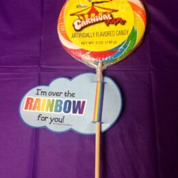 St Patrick's Day: I'm Over The RAINBOW For You! Large Sucker Tag